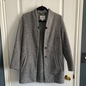 Gray Textured Women's Coat